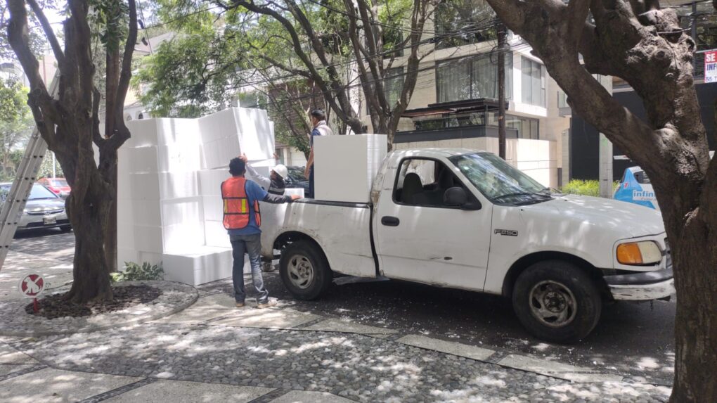 Casetón de unicel - obra