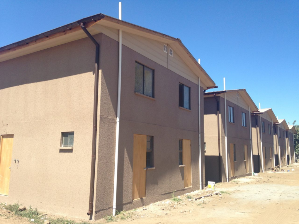 Panel W Covintec en obra - sistema modular con EPS y malla